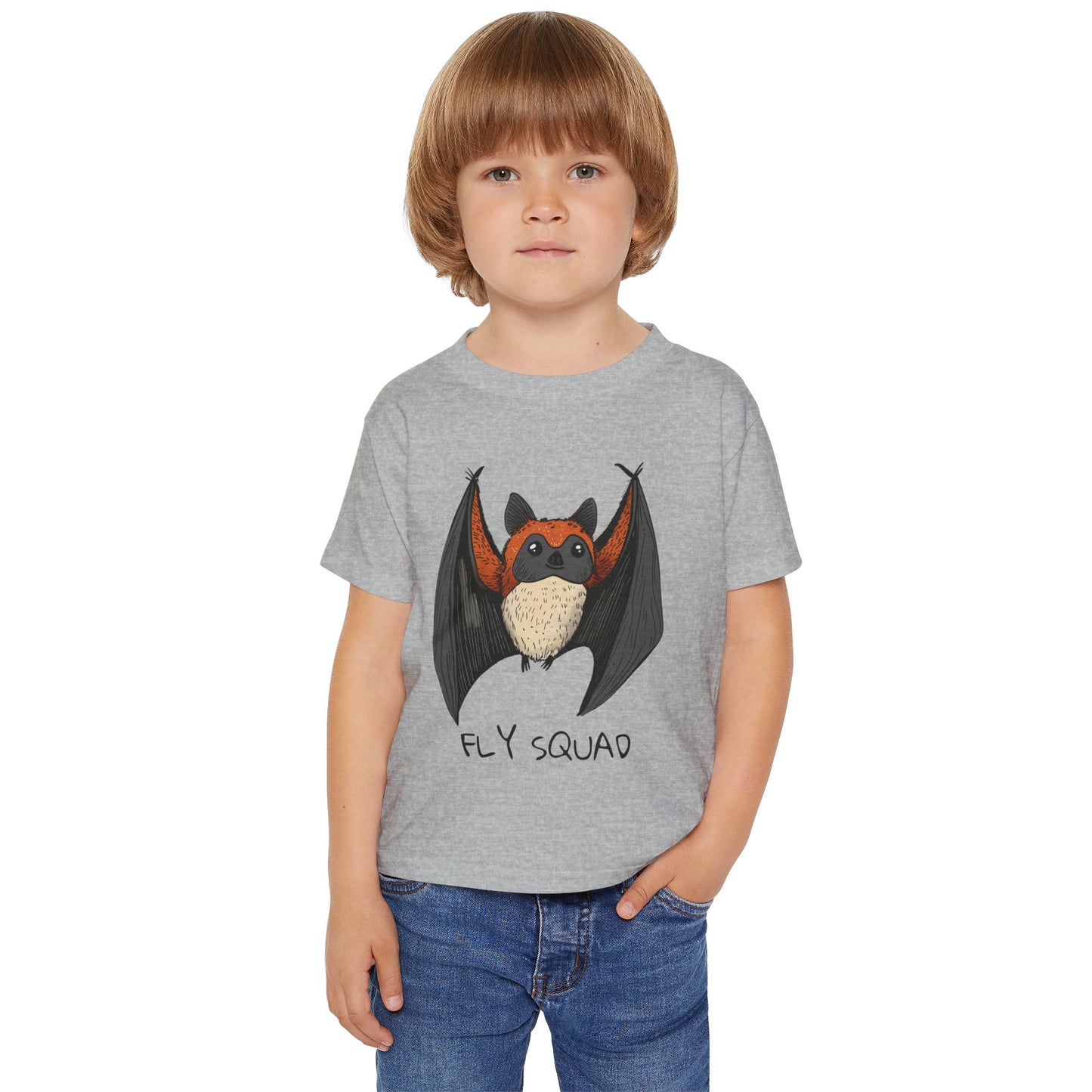 Fly Squad Kids T-Shirt | Heavyweight Cotton Bat Tee for Children | Durable and Stylish