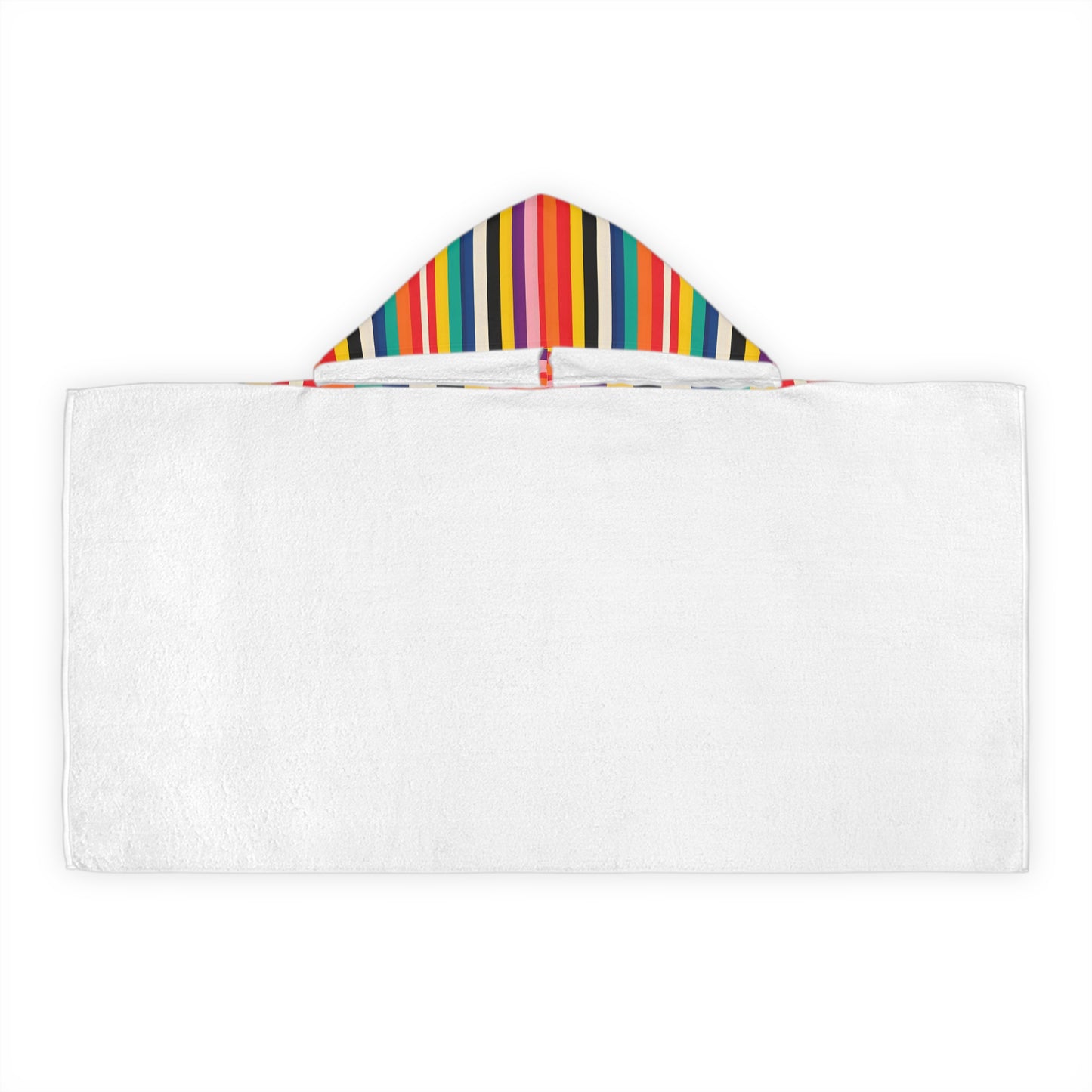 Retro Rainbow Kids Hooded Towel |The Byron Youth Hooded Towel