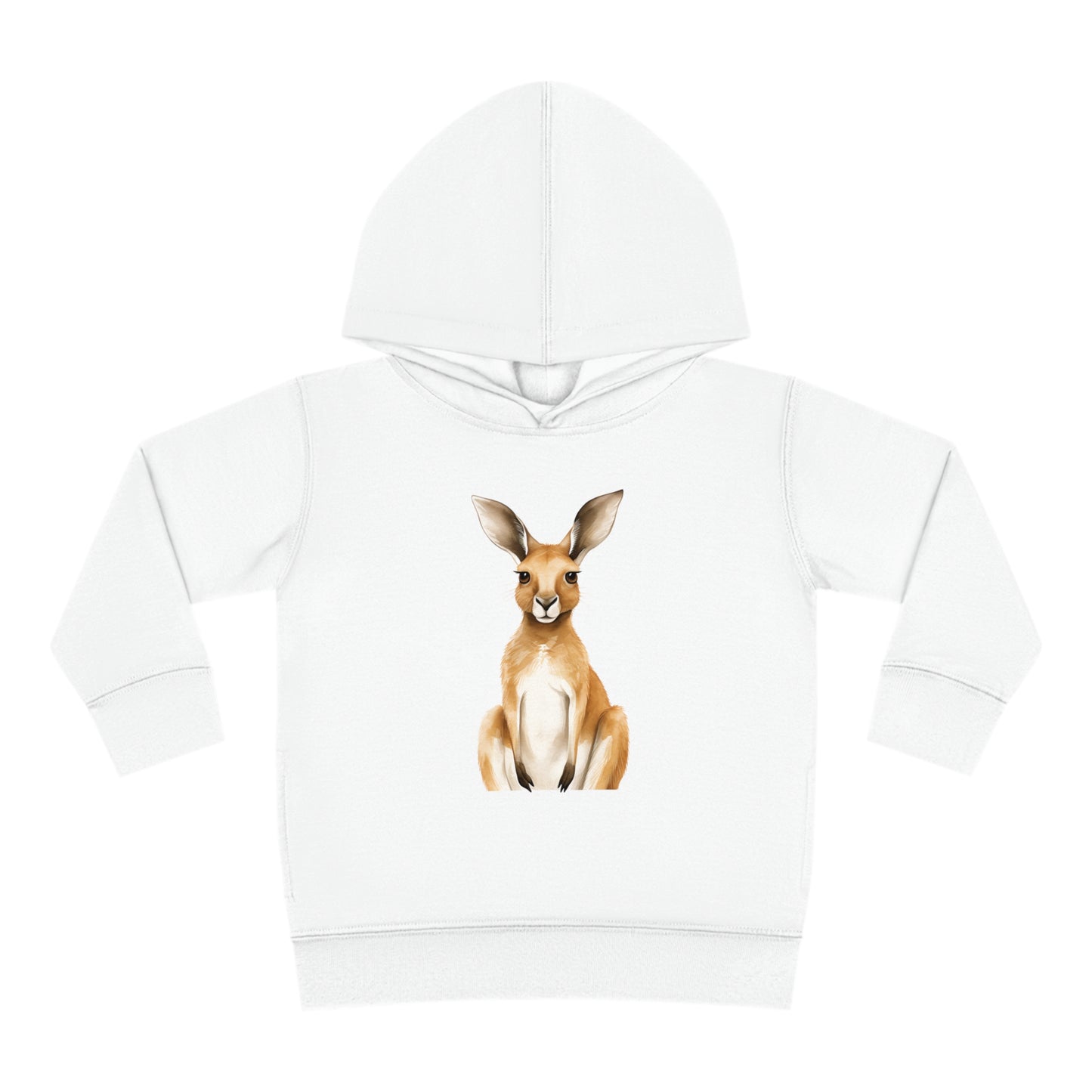 Toddler Pullover Fleece Hoodie Little Roo | Cute Kangaroo Print Sweater