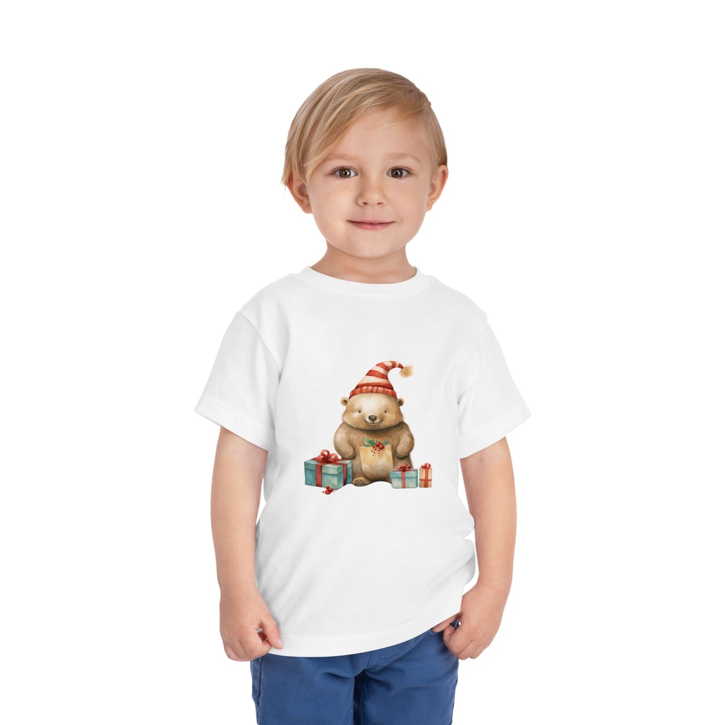 Cute Wombat Santa Toddler Tee