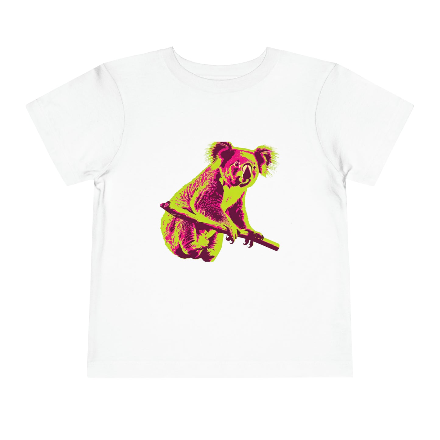 Kids Neon Koala Tshirt | Electric Eucalyptus Toddler Tee