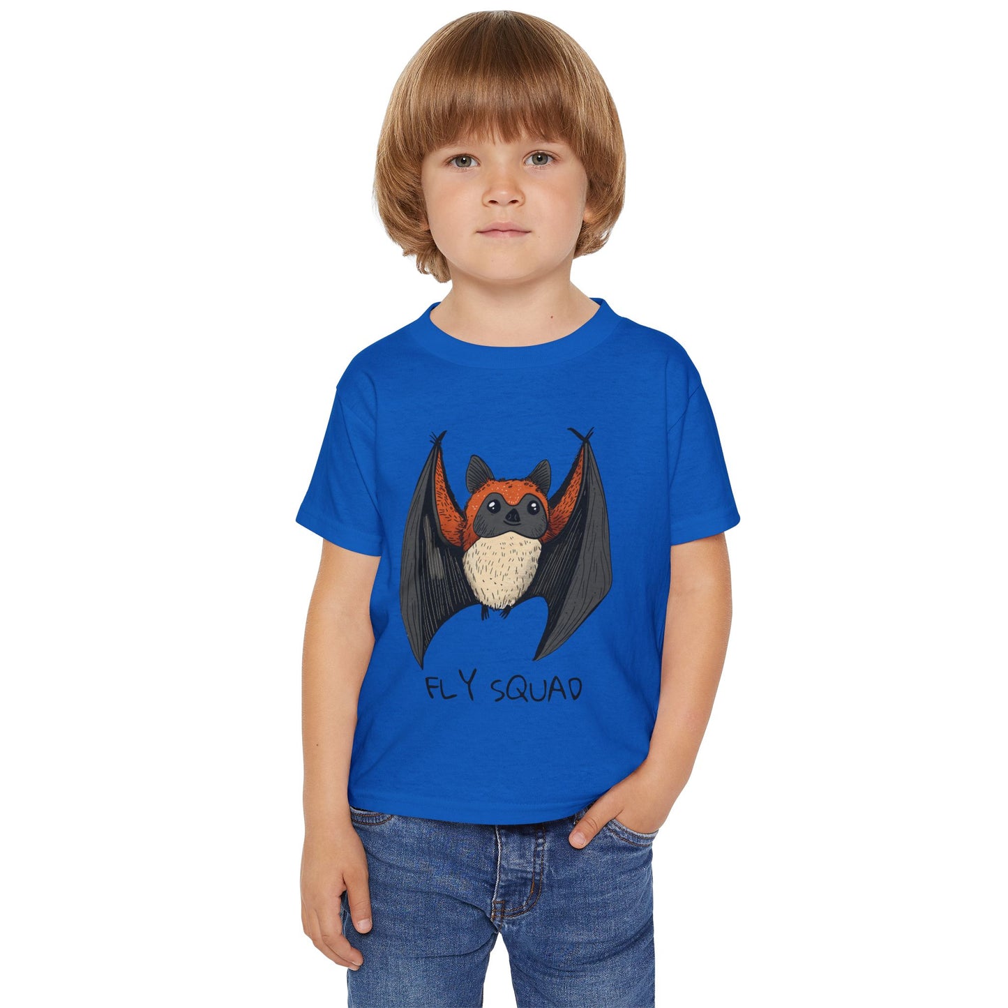 Fly Squad Kids T-Shirt | Heavyweight Cotton Bat Tee for Children | Durable and Stylish