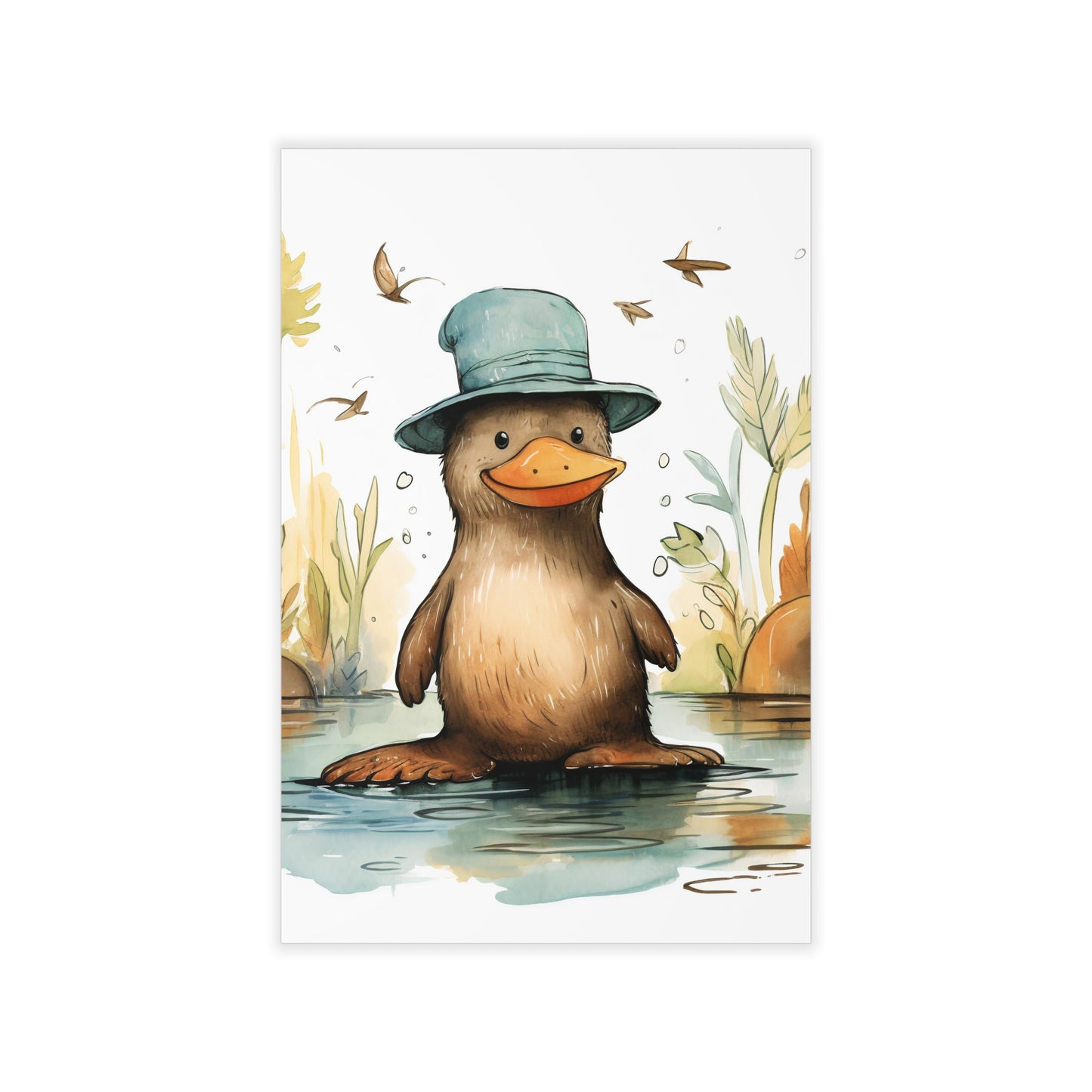 Cute Baby Platypus Wall Decal Sticker for Nursery | Australian Animal Decals