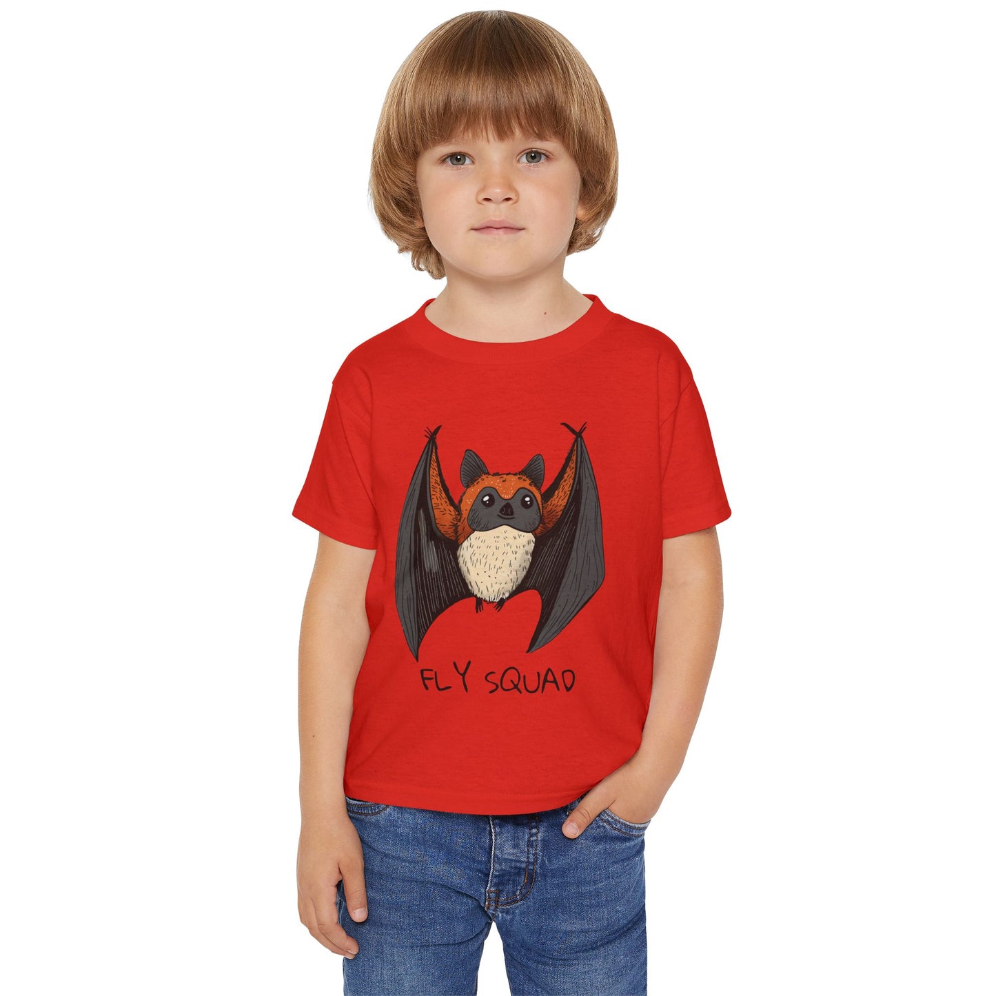 Fly Squad Kids T-Shirt | Heavyweight Cotton Bat Tee for Children | Durable and Stylish