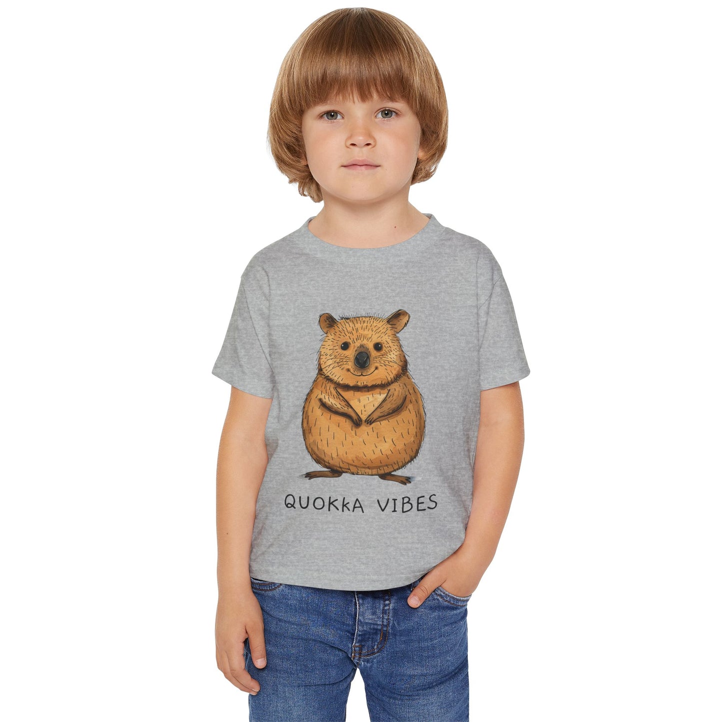 Quokka Kids T-Shirt | Adorable and Comfortable Animal Print Heavyweight Cotton Tee for Children