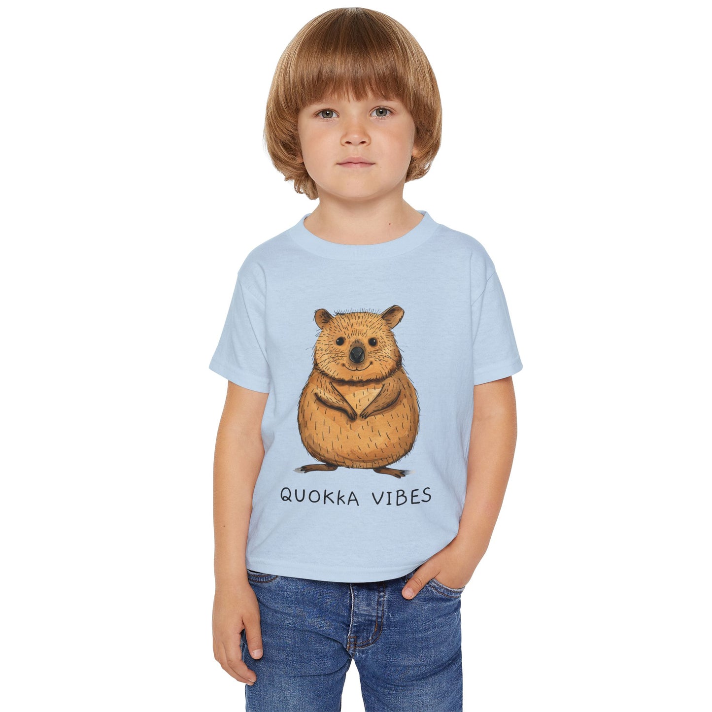 Quokka Kids T-Shirt | Adorable and Comfortable Animal Print Heavyweight Cotton Tee for Children