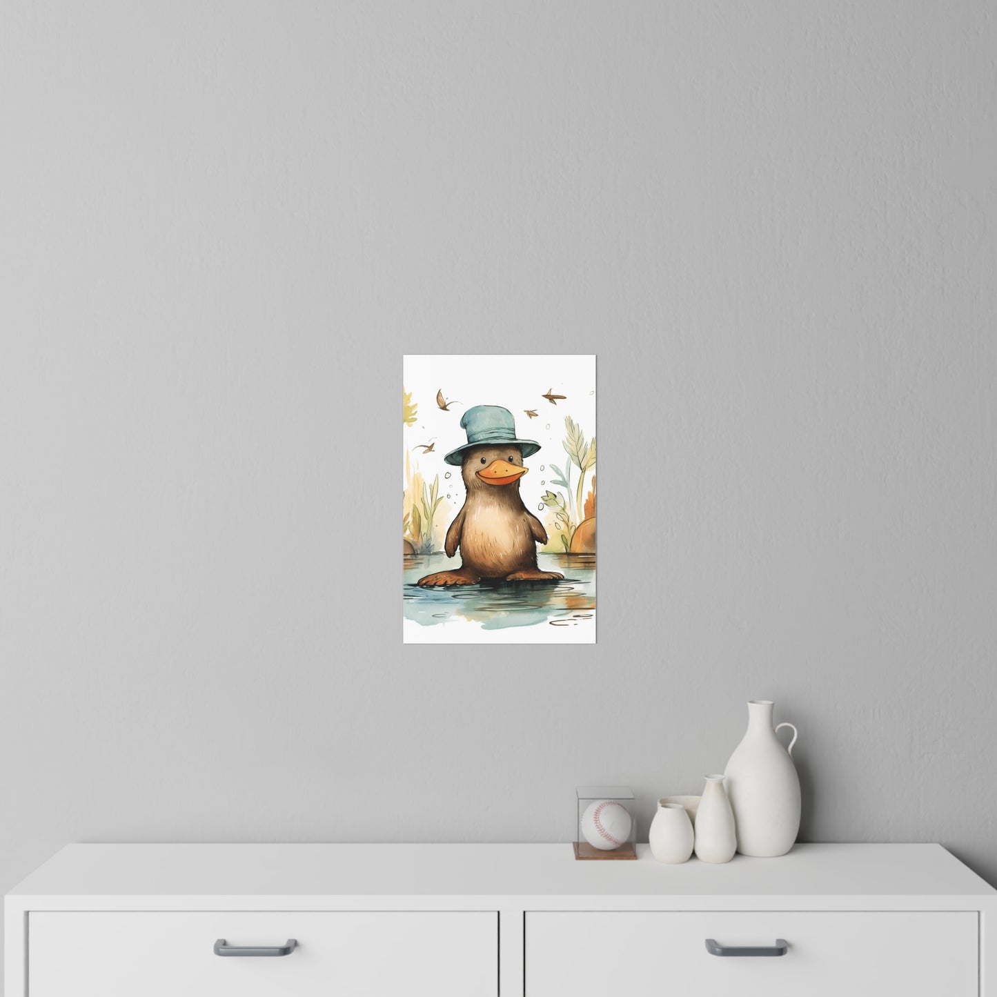 Cute Baby Platypus Wall Decal Sticker for Nursery | Australian Animal Decals