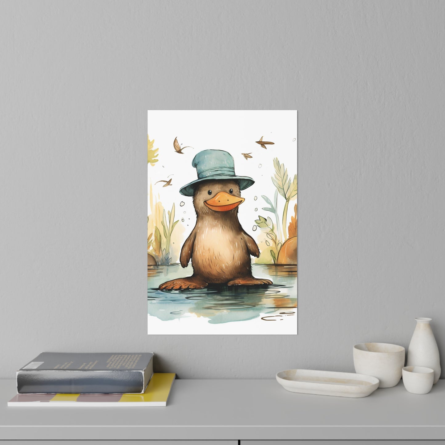 Cute Baby Platypus Wall Decal Sticker for Nursery | Australian Animal Decals