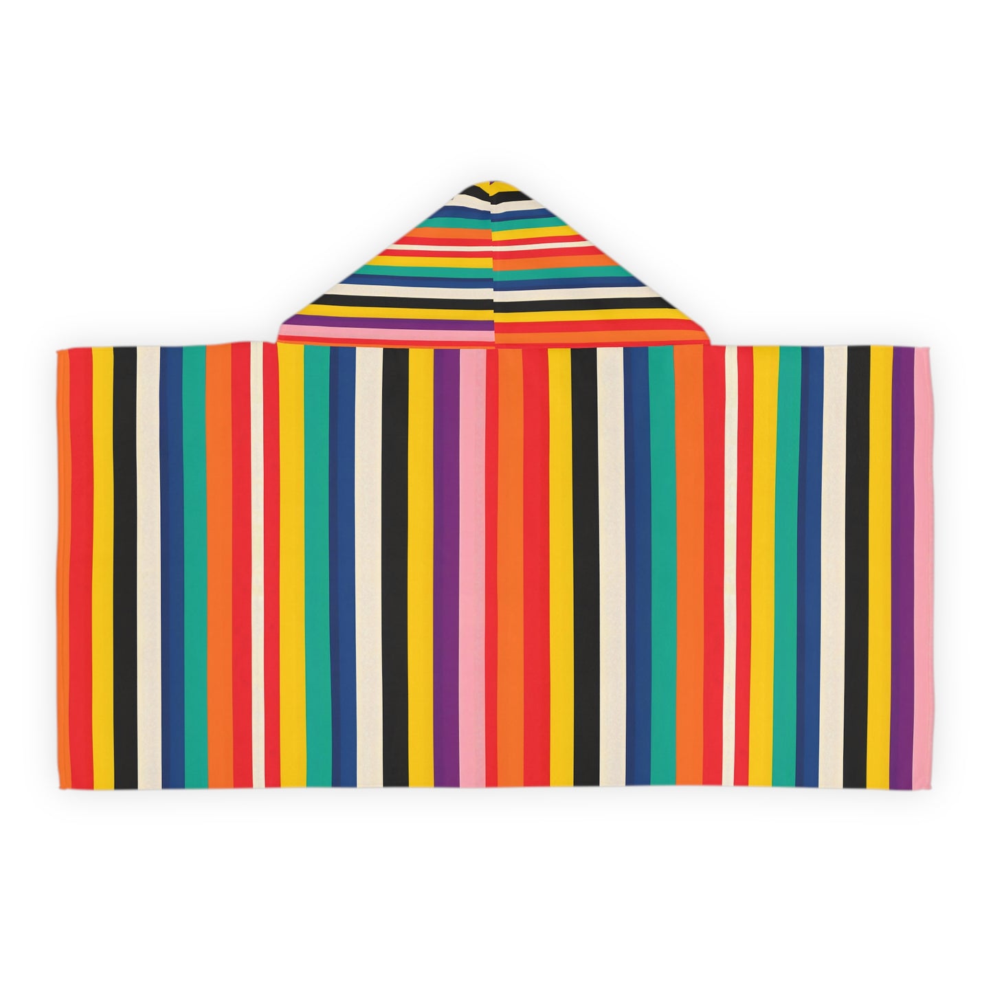 Retro Rainbow Kids Hooded Towel |The Byron Youth Hooded Towel