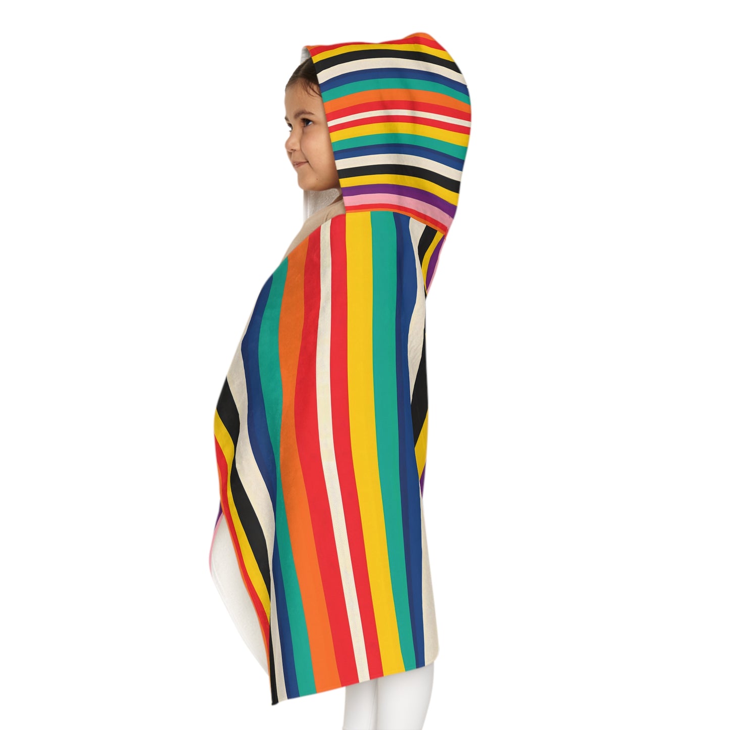 Retro Rainbow Kids Hooded Towel |The Byron Youth Hooded Towel