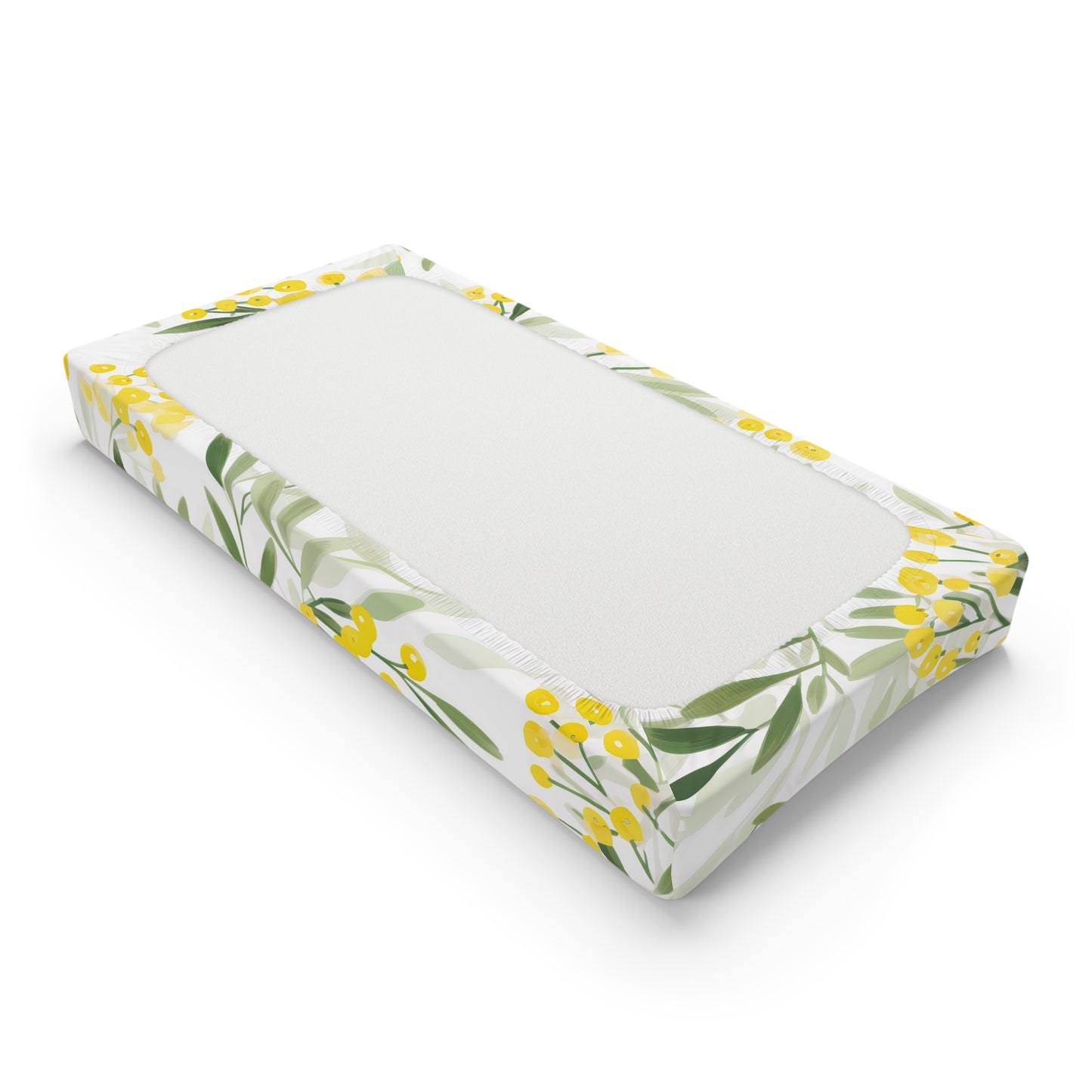 Baby Changing Pad Cover Classic Wattle Print | Soft Cotton Nursery Essential