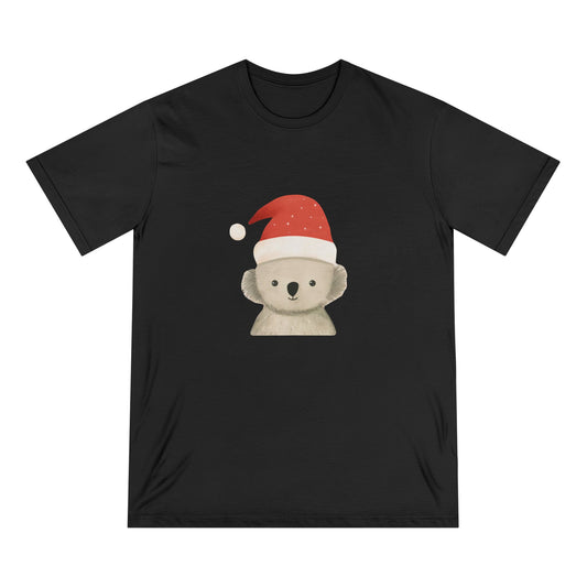 Cute Koala Santa Christmas Organic Staple T-shirt by K is for Koala - Australia Only