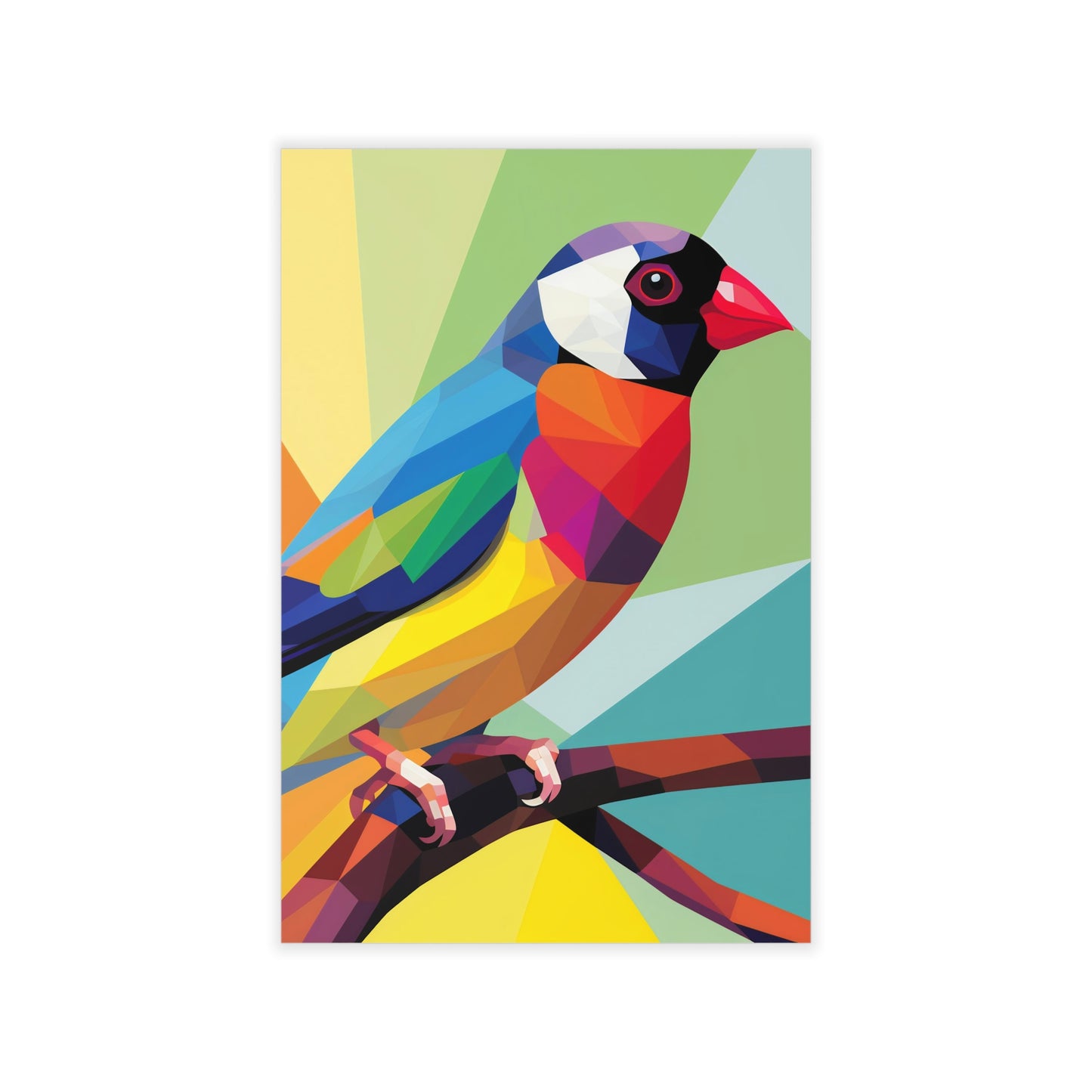 Nursery Wall Decals Pop Art Gouldian Finch | Colorful Australian Bird Decor