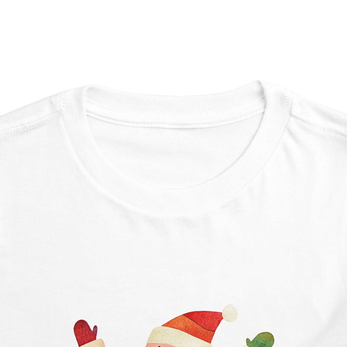 Cute Colorful Santa Christmas Toddler Tee