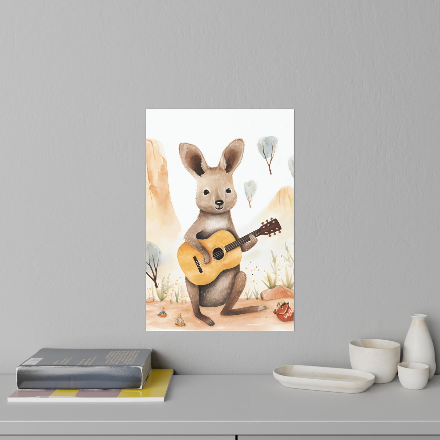 Nursery Wall Decal Rock Wallaby 12" x 18" | Australian Wildlife Decor