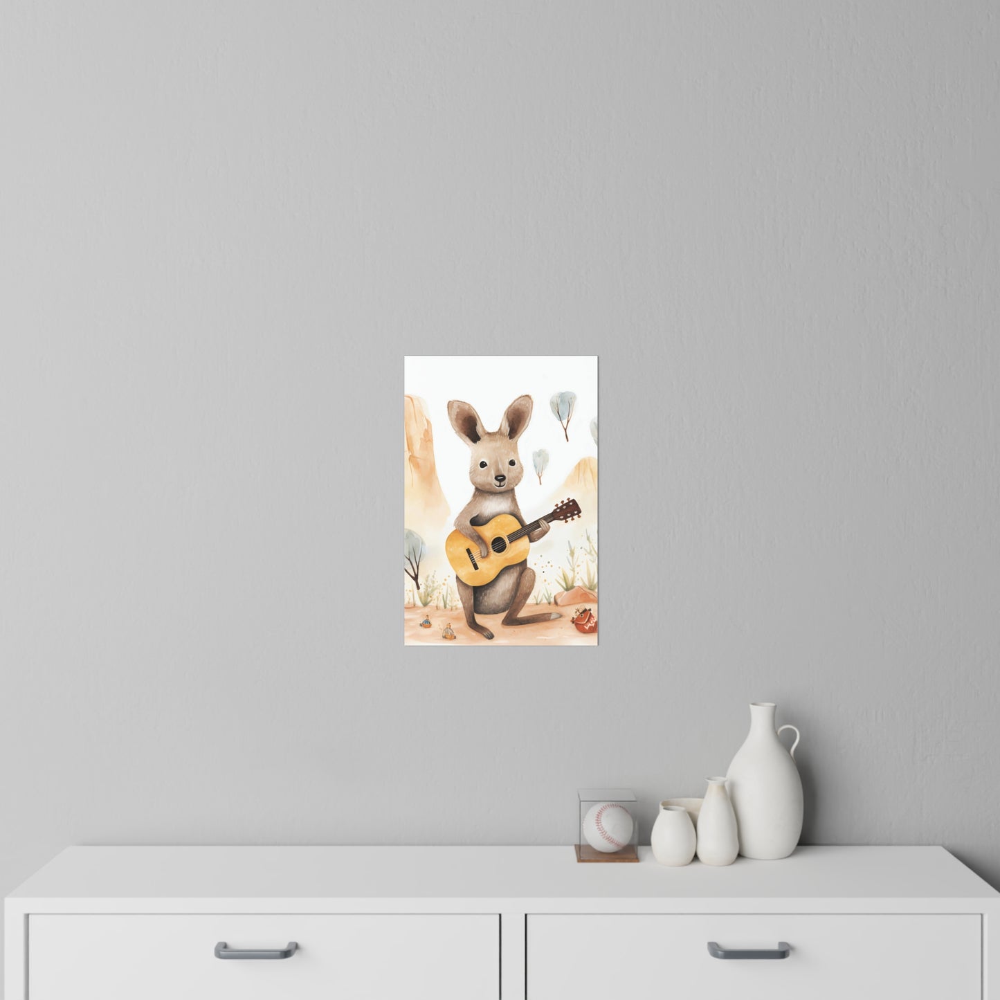 Nursery Wall Decal Rock Wallaby 12" x 18" | Australian Wildlife Decor