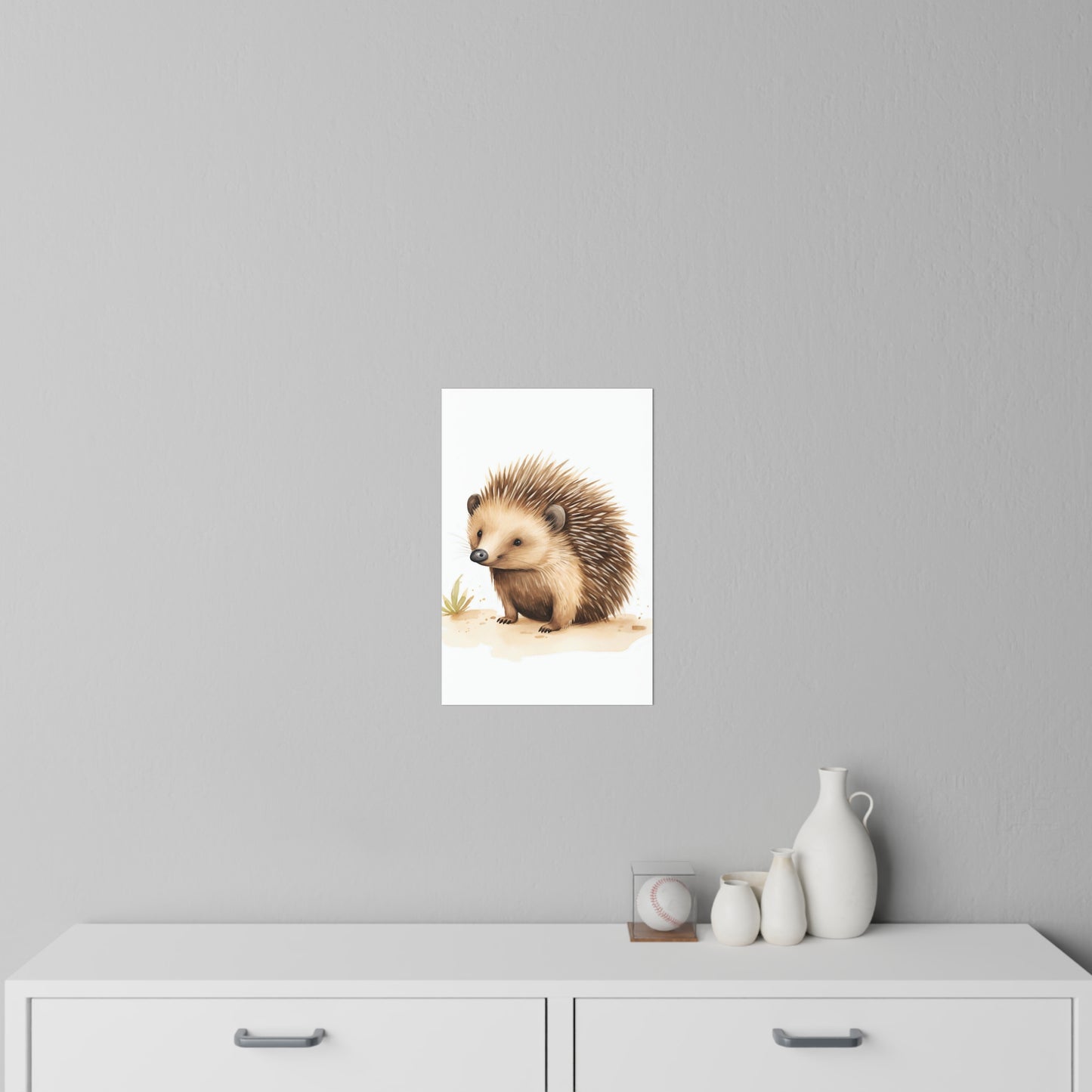 Cute Echidna Wall Decal Sticker for Nursery | Australian Decor  12" x 18"