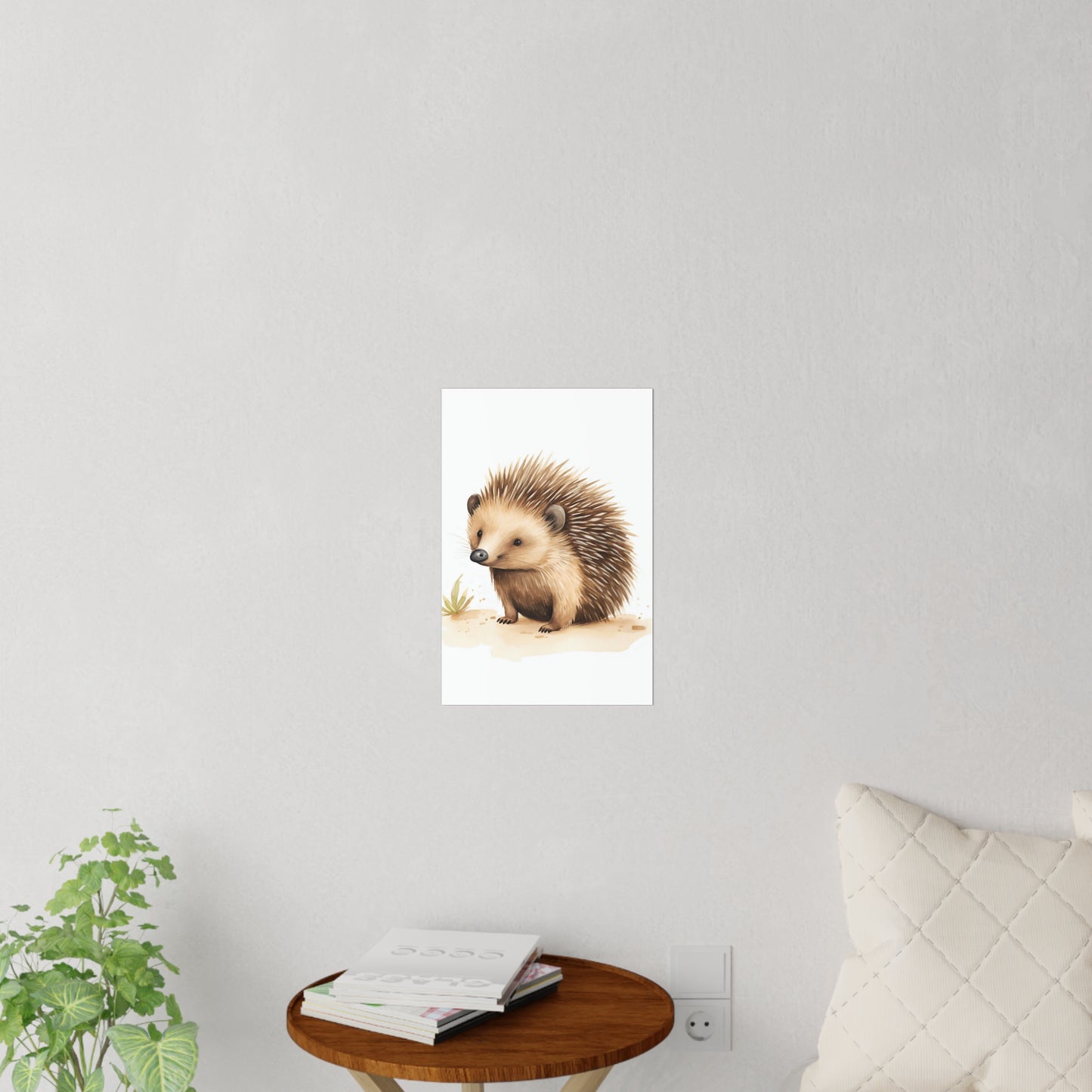 Cute Echidna Wall Decal Sticker for Nursery | Australian Decor  12" x 18"