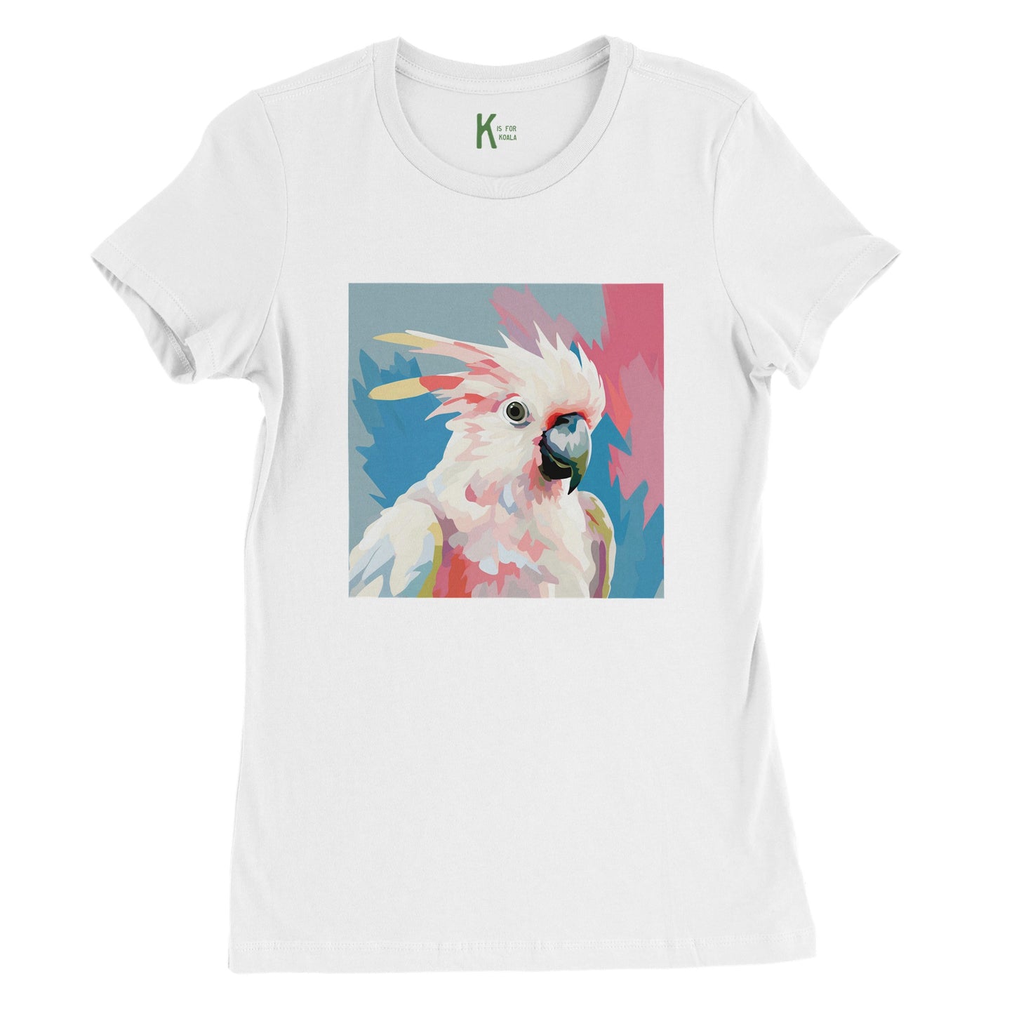 Cocky Pop Women's Tee - Stylish Cockatoo Pop T-Shirt for Women