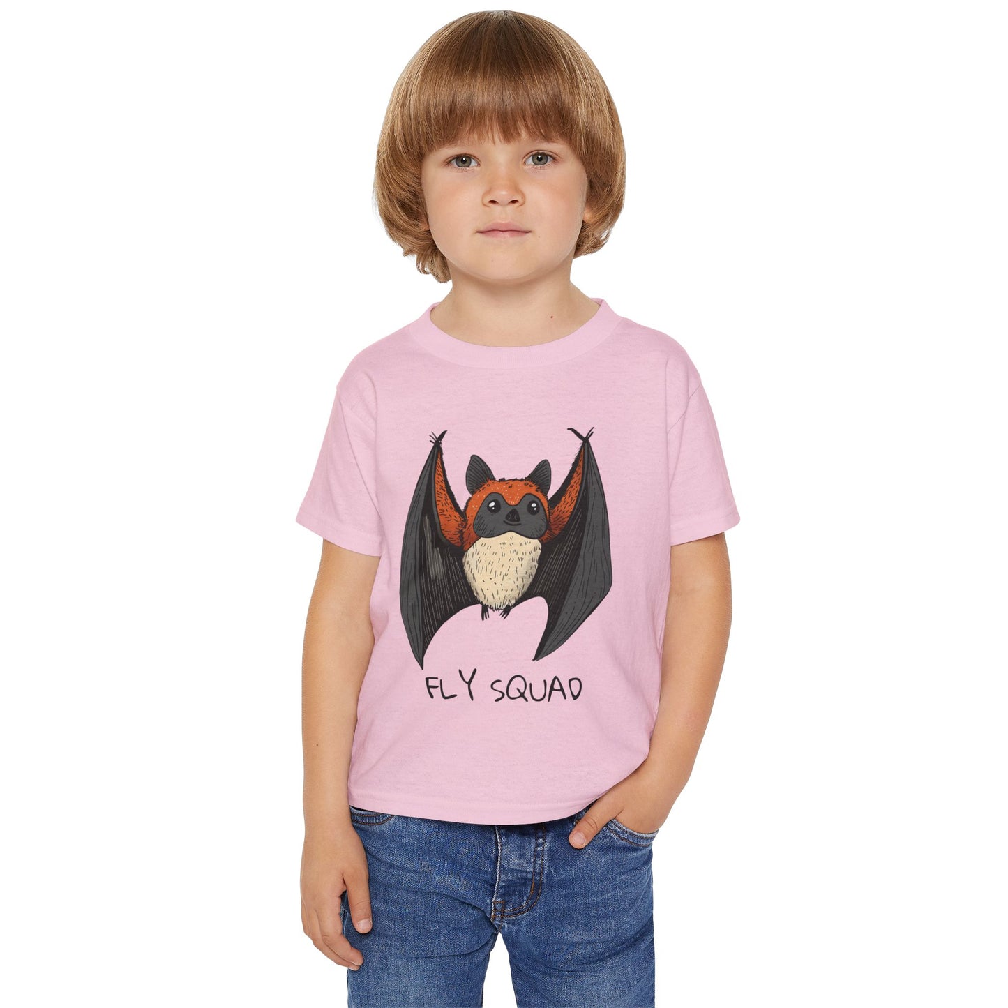 Fly Squad Kids T-Shirt | Heavyweight Cotton Bat Tee for Children | Durable and Stylish