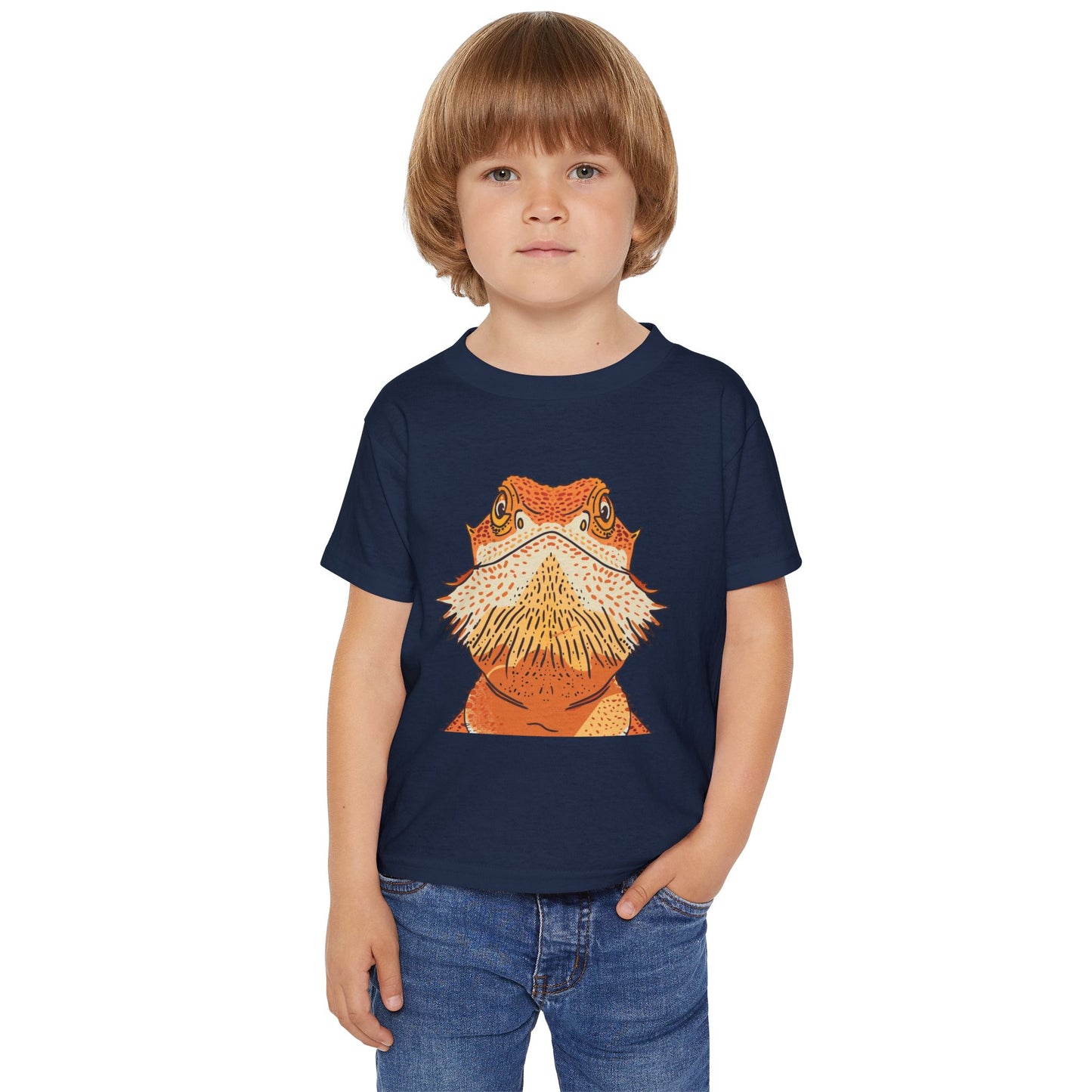 Bearded Dragon Kids T-Shirt | Fun and Comfortable Reptile Print Tee for Children with Custom Back Detail | Cool Bearded Dragon Gift for Children