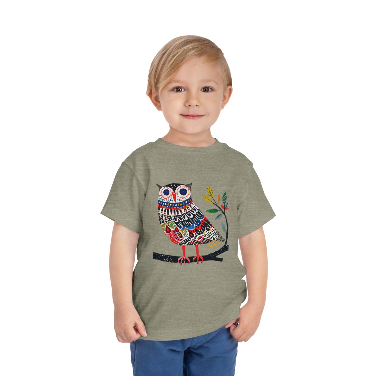 Boobook Owl Toddler Tee | Boho Kids Wise Owl T-shirt