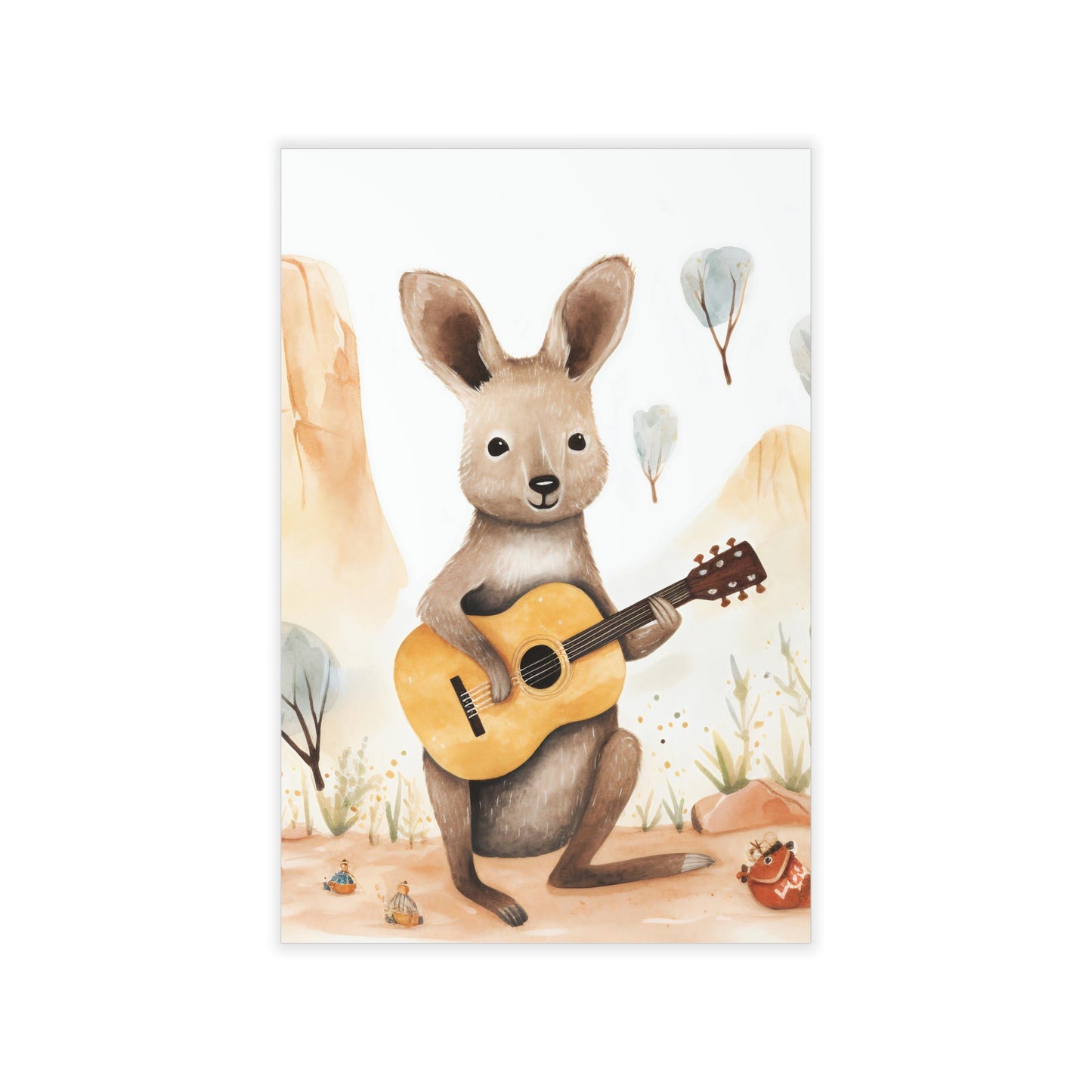 Nursery Wall Decal Rock Wallaby 12" x 18" | Australian Wildlife Decor