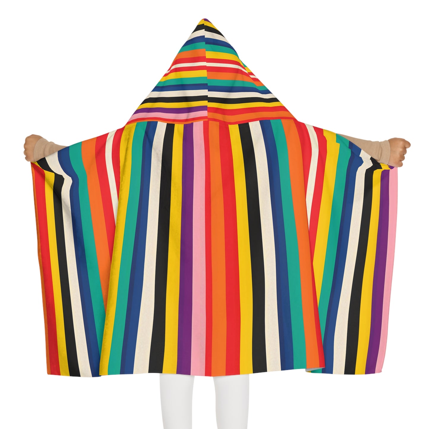 Retro Rainbow Kids Hooded Towel |The Byron Youth Hooded Towel