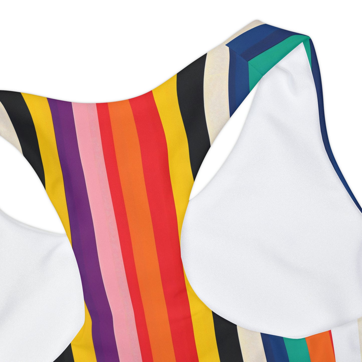 Girls Rainbow Two Piece Swimsuit - The Byron Colorful Swim Top and Bottom Set