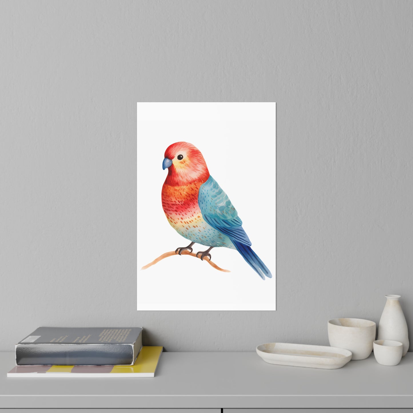 Nursery Wall Decal Rosella Bird 12" x 18" | Colorful Australian Decor