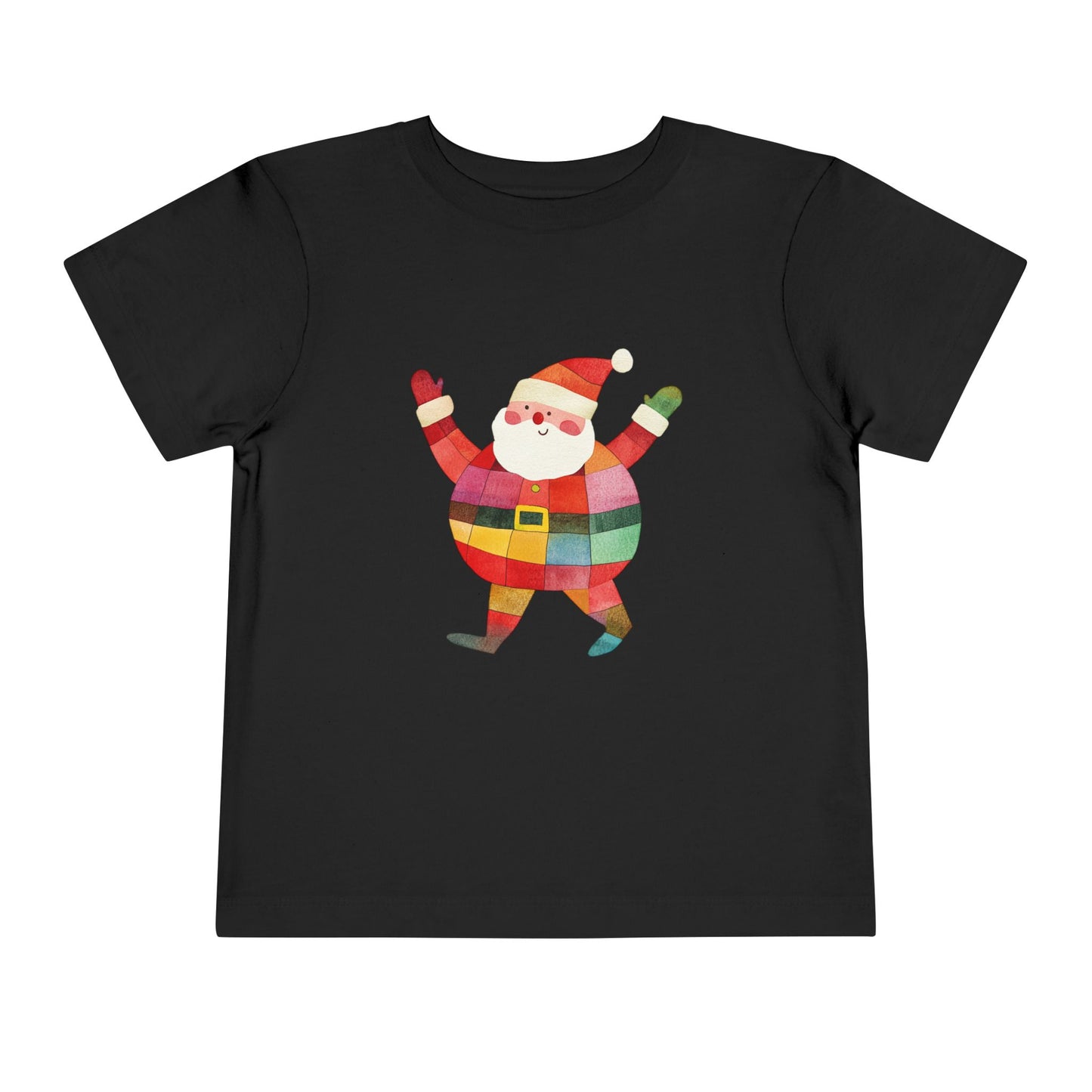 Cute Colorful Santa Christmas Toddler Tee