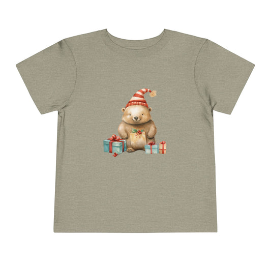 Cute Wombat Santa Toddler Tee