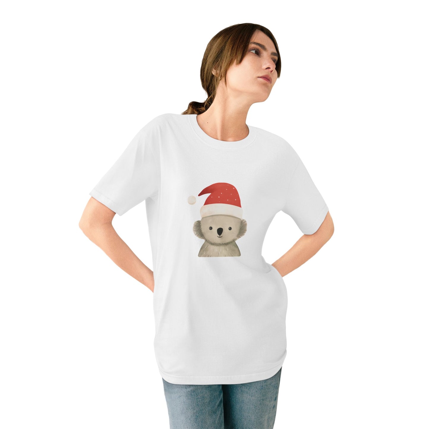 Cute Koala Santa Christmas Organic Staple T-shirt by K is for Koala - Australia Only