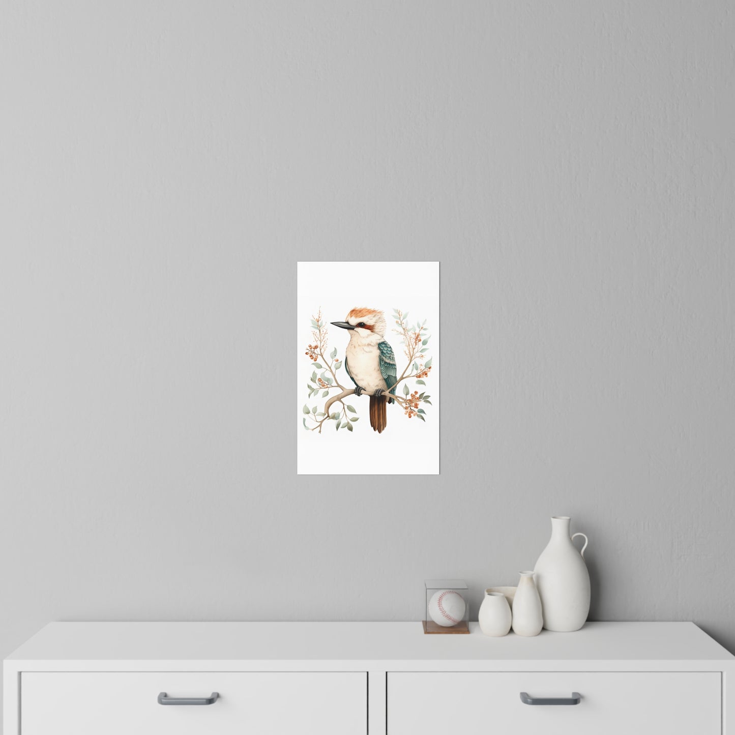 Cute Kookaburra Wall Decal 12" x 18" | Australian Wildlife Nursery Decor