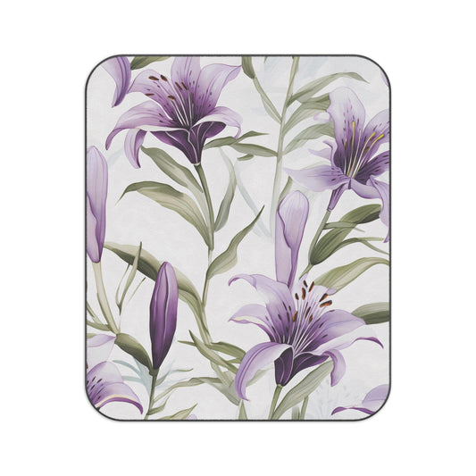 Picnic Blanket Floral Vanilla Lily | Stylish Outdoor Accessory