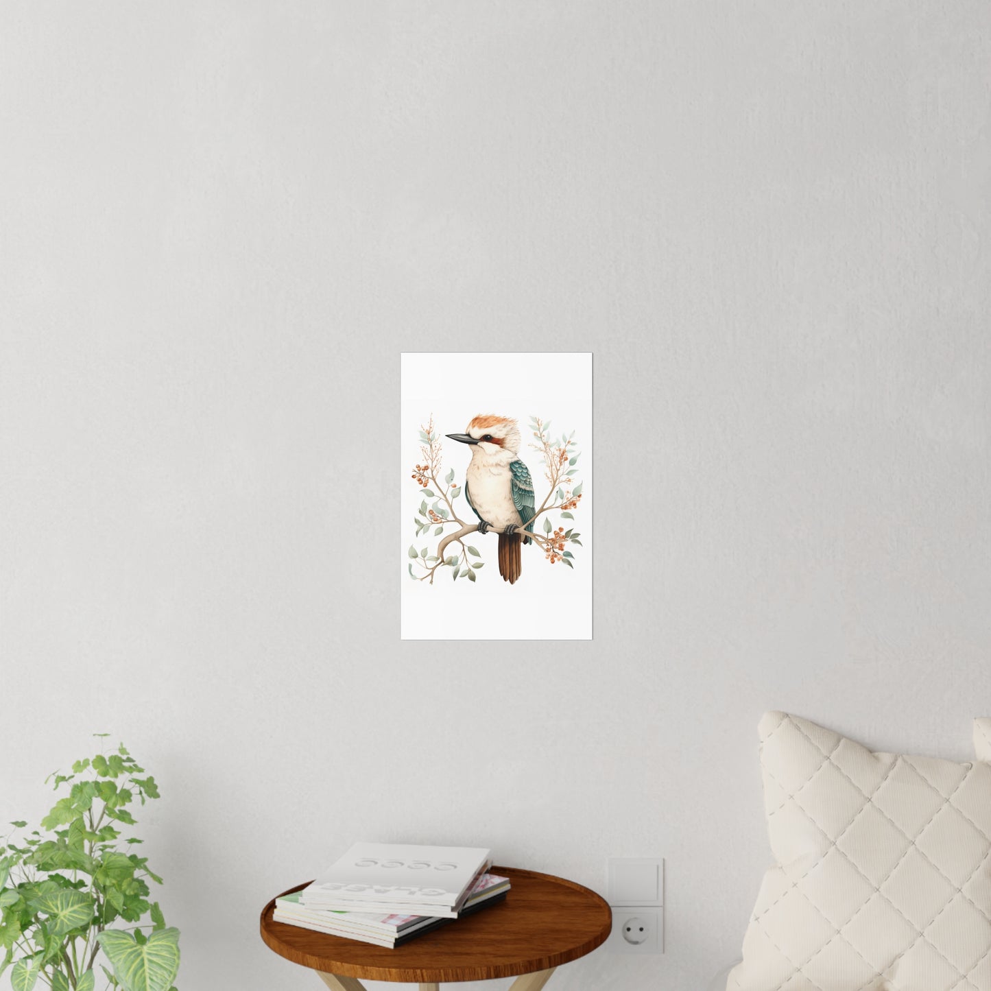 Cute Kookaburra Wall Decal 12" x 18" | Australian Wildlife Nursery Decor