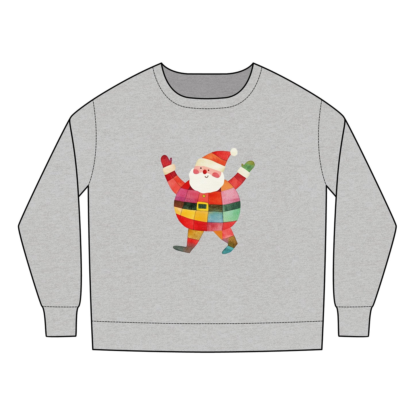 Cute Colorful Santa Toddler Sweatshirt