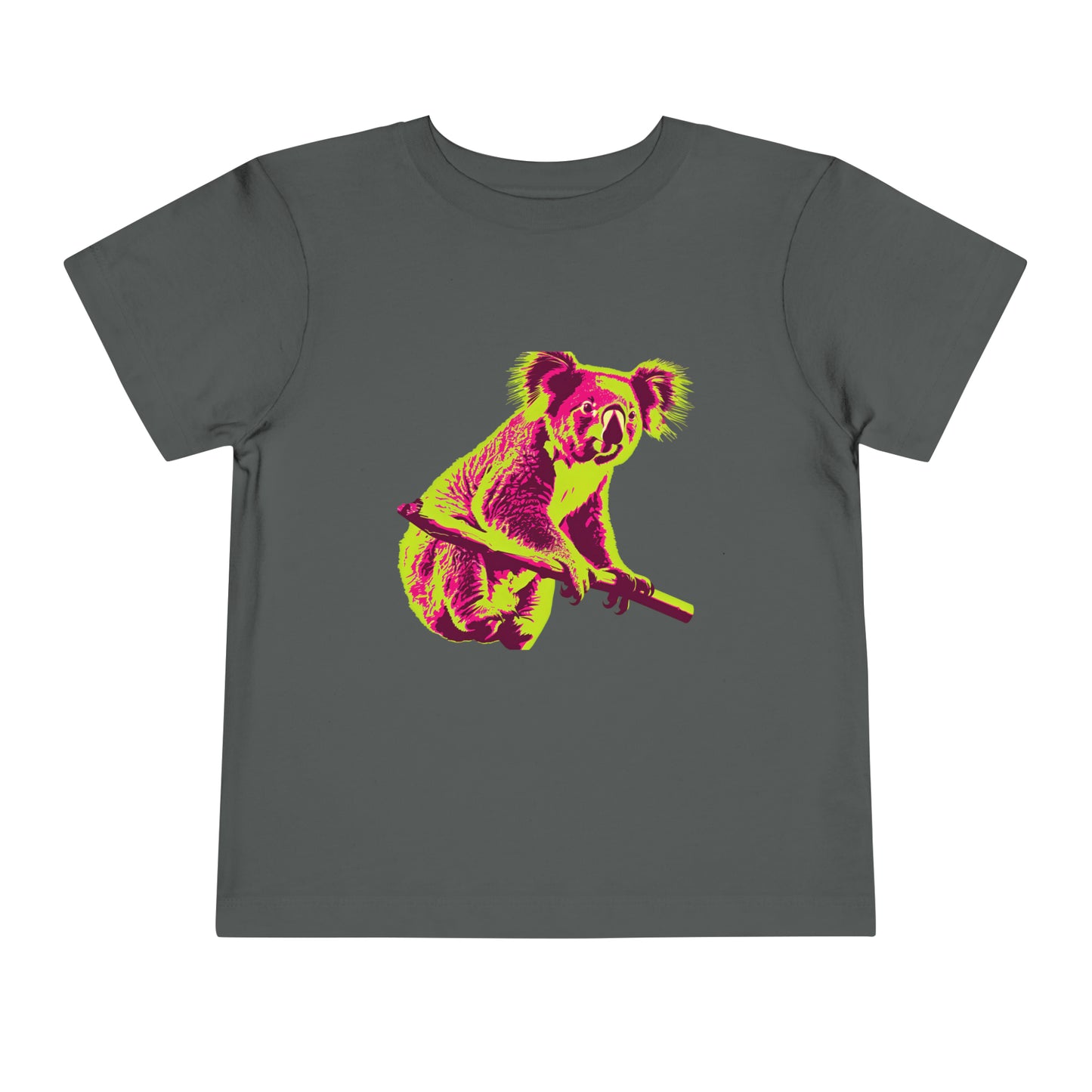 Kids Neon Koala Tshirt | Electric Eucalyptus Toddler Tee