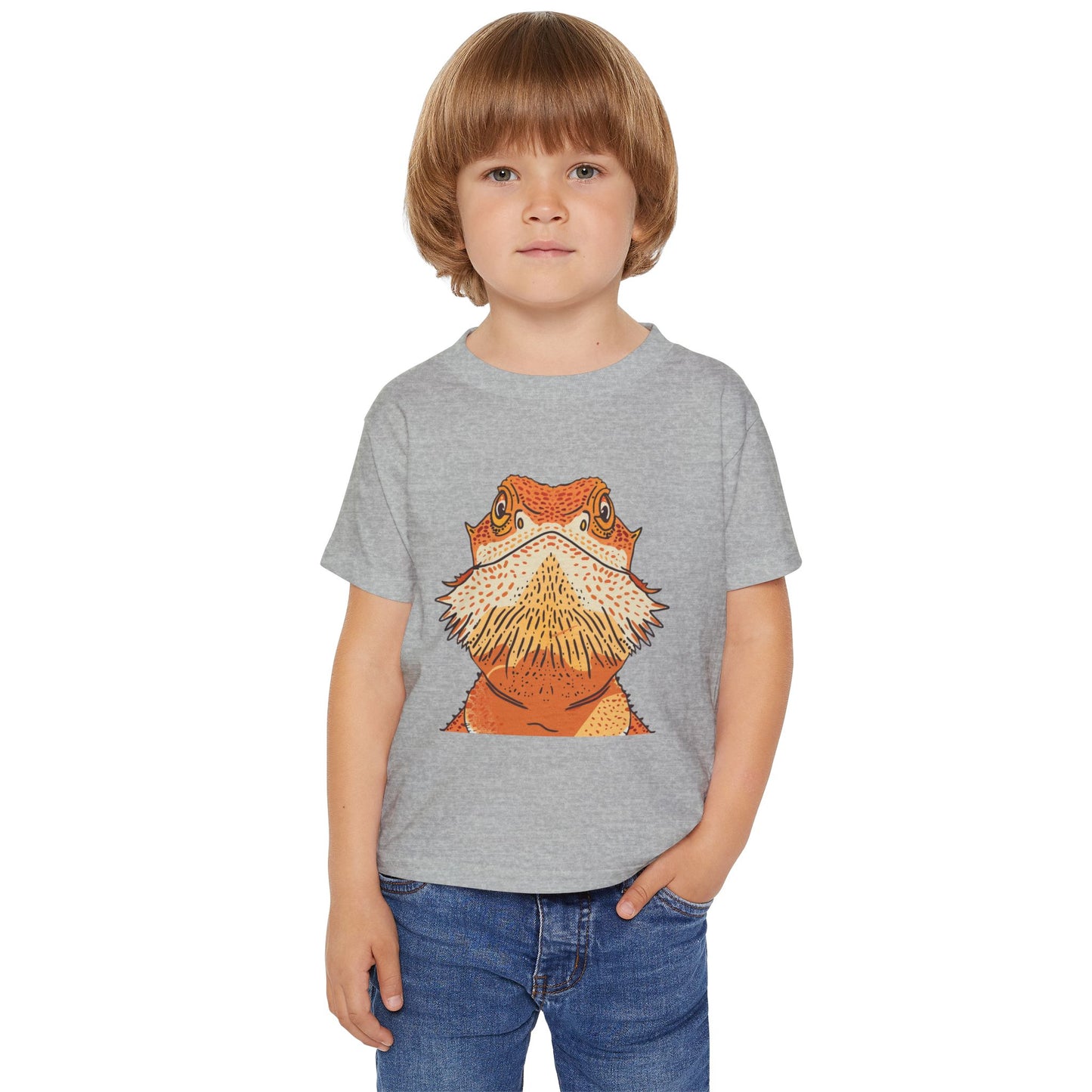 Bearded Dragon Kids T-Shirt | Fun and Comfortable Reptile Print Tee for Children with Custom Back Detail | Cool Bearded Dragon Gift for Children