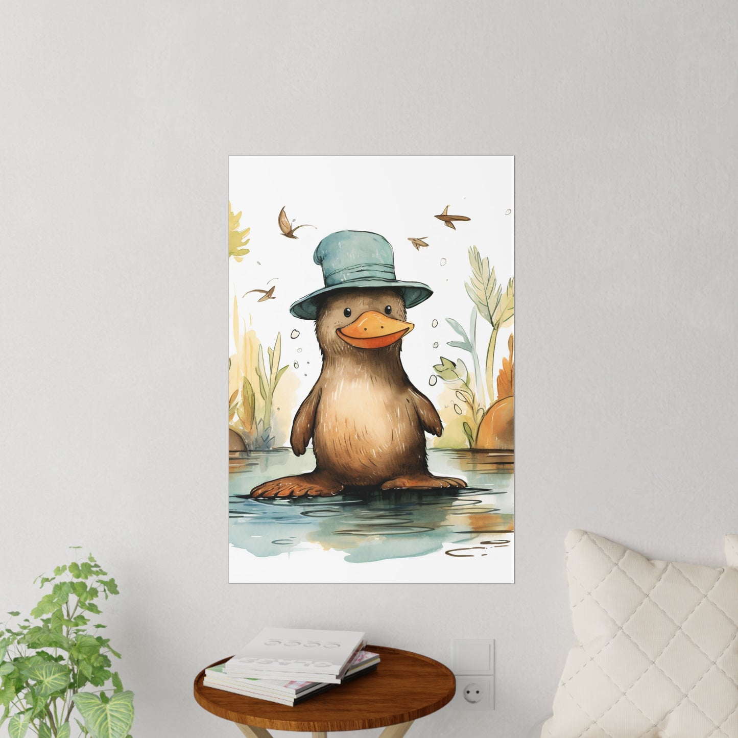 Cute Baby Platypus Wall Decal Sticker for Nursery | Australian Animal Decals