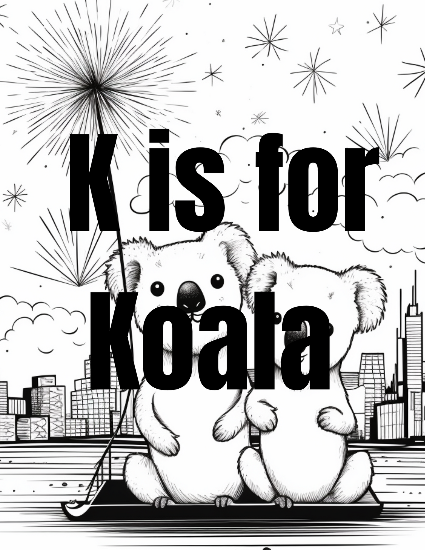 Koalas Coloring Pages | Koalas Doing Stuff: Kids Printable Digital Coloring Book