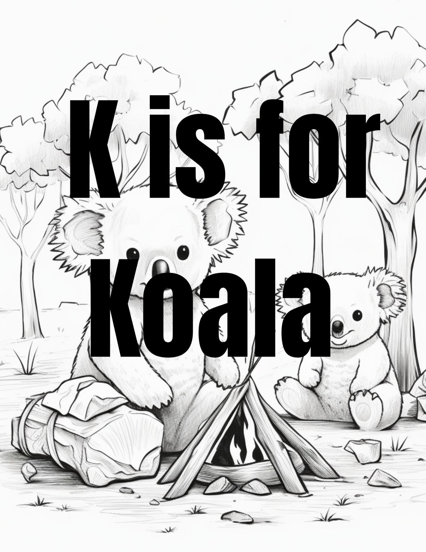 Koalas Coloring Pages | Koalas Doing Stuff: Kids Printable Digital Coloring Book