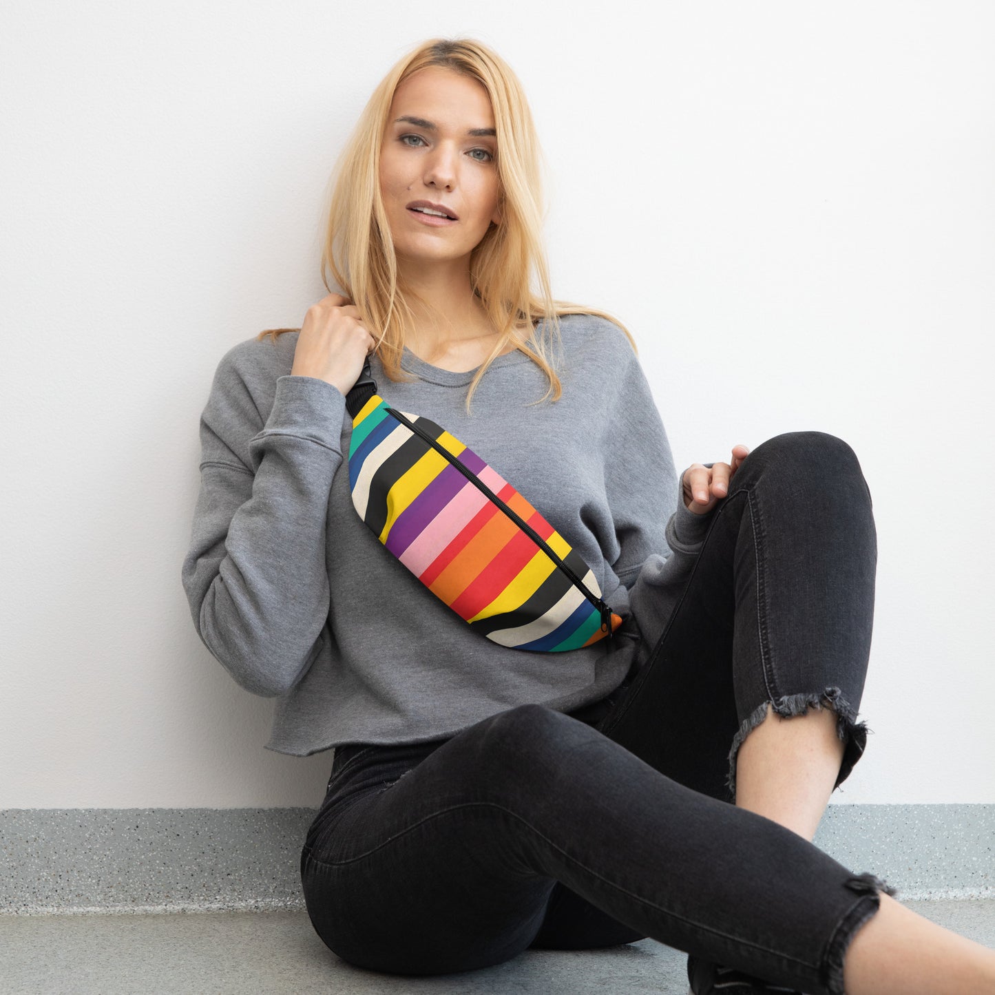 Rainbow Fanny Pack | The Byron Retro Rainbow Waist Bag