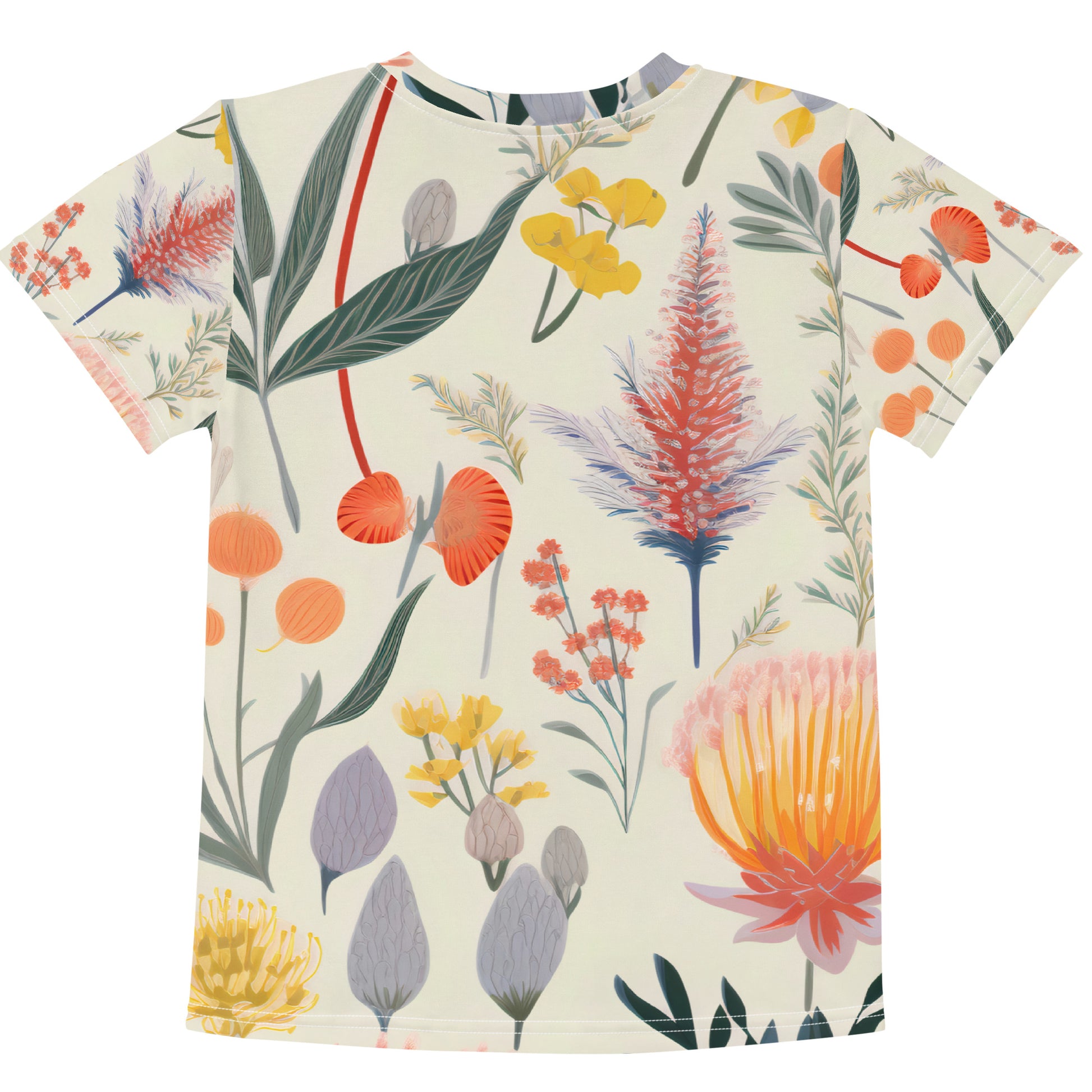 Vintage Botanical Kids Activewear Crew Neck Tee