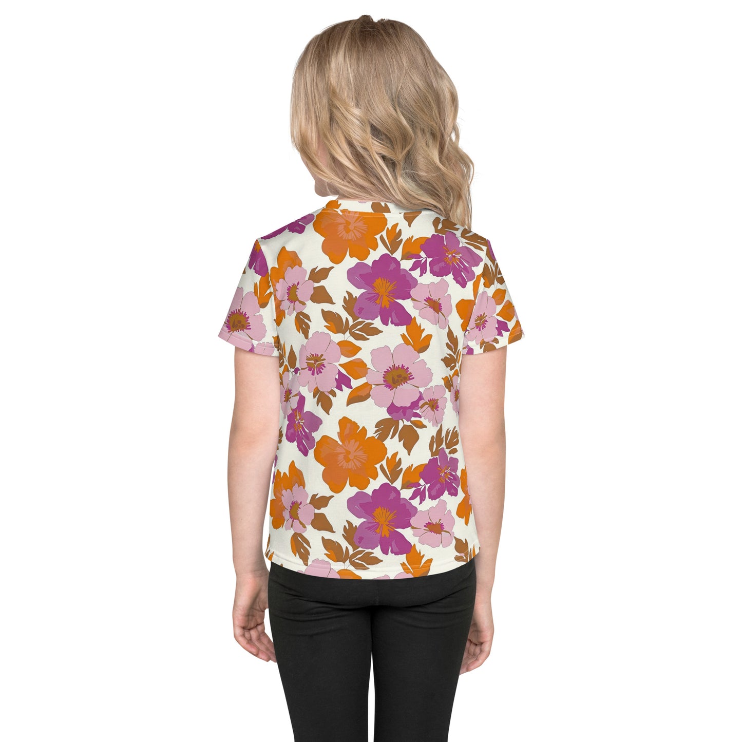 Aussie Bloom Blast Kids Activewear Tee | Spring Floral Print Top for Toddler Girls