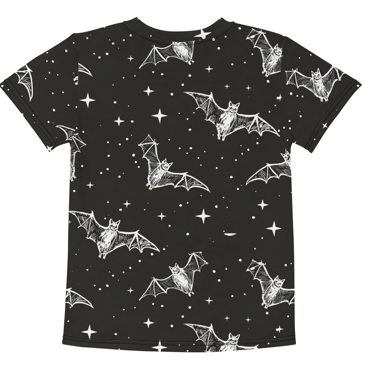 Midnight Flyer Kids Activewear Tee | Bat Print with Night Sky | K is for Koala