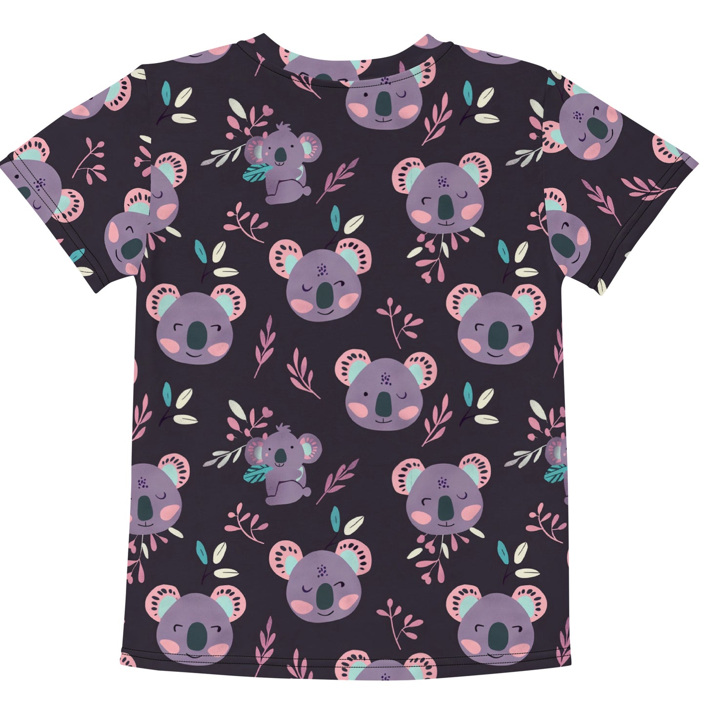 Koala Cuddles Kids Activewear Tee | Purple Koala Print | K is for Koala