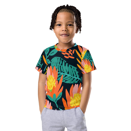 Banksia Dream Kids Botanical Activewear Crew Neck Tee