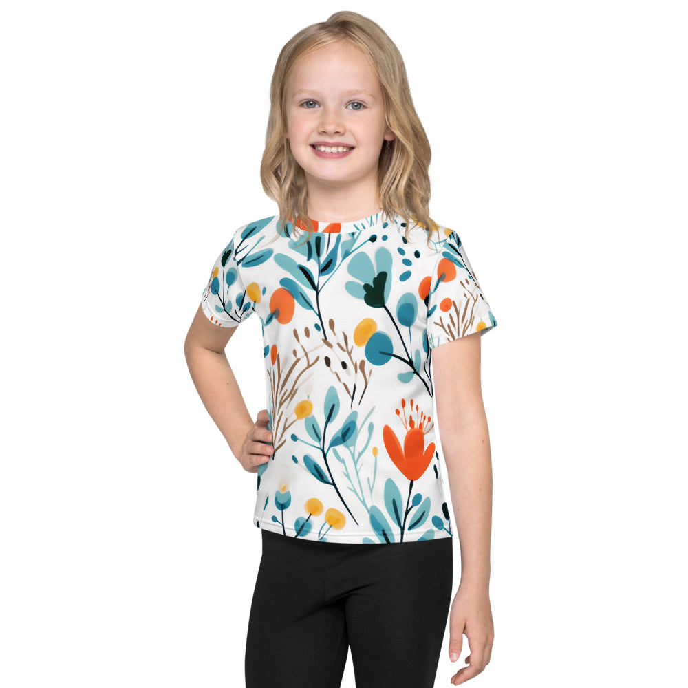 Blue Eucalyptus Kids Activewear Crew Neck Tee