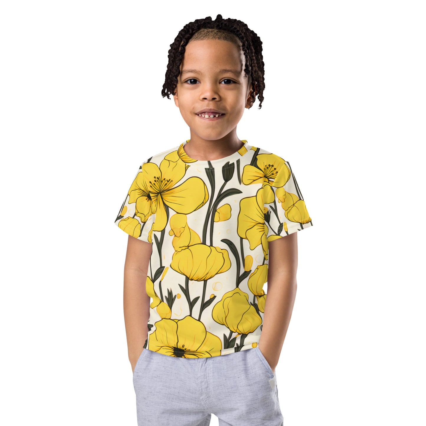 Yellow Bells Kids Activewear Crew Neck Tee - K is for Koala